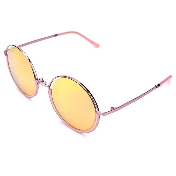 Rose gold vintage round sunglasses  (3)