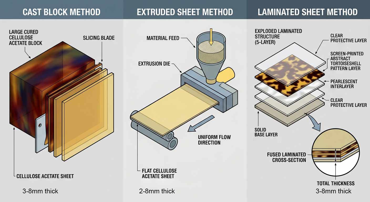 THREE-METHODS-OF-CELLULOSE-ACETATE-SHEET-MANUFACTURING THREE-METHODS-OF-CELLULOSE-ACETATE-SHEET-MANUFACTURING